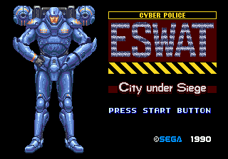 ESWAT - City Under Siege Title Screen